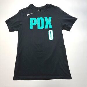 Nike NBA PDX Tee Small Black Portland Trail Blazers Zero Graphic T-Shirt
